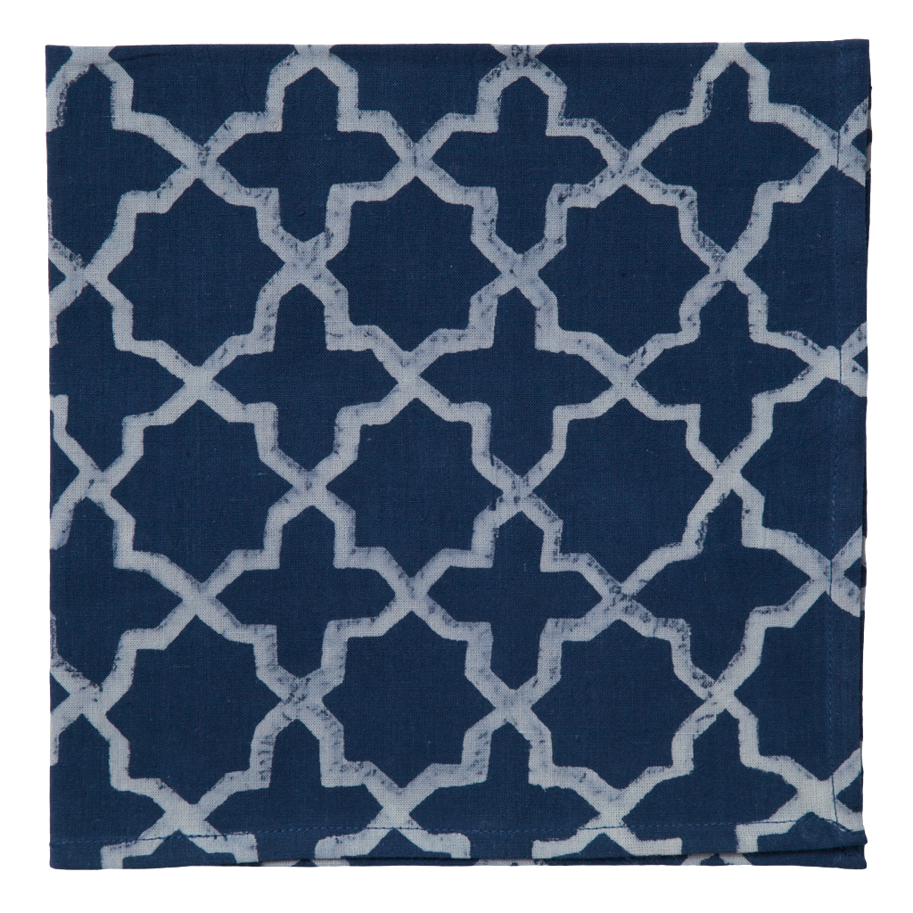 Countryside Napkin - Lattice - Indigo (Set of 2)